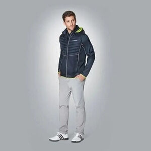 Porsche Design Navy Blue Quilted Windbreaker Jacket L